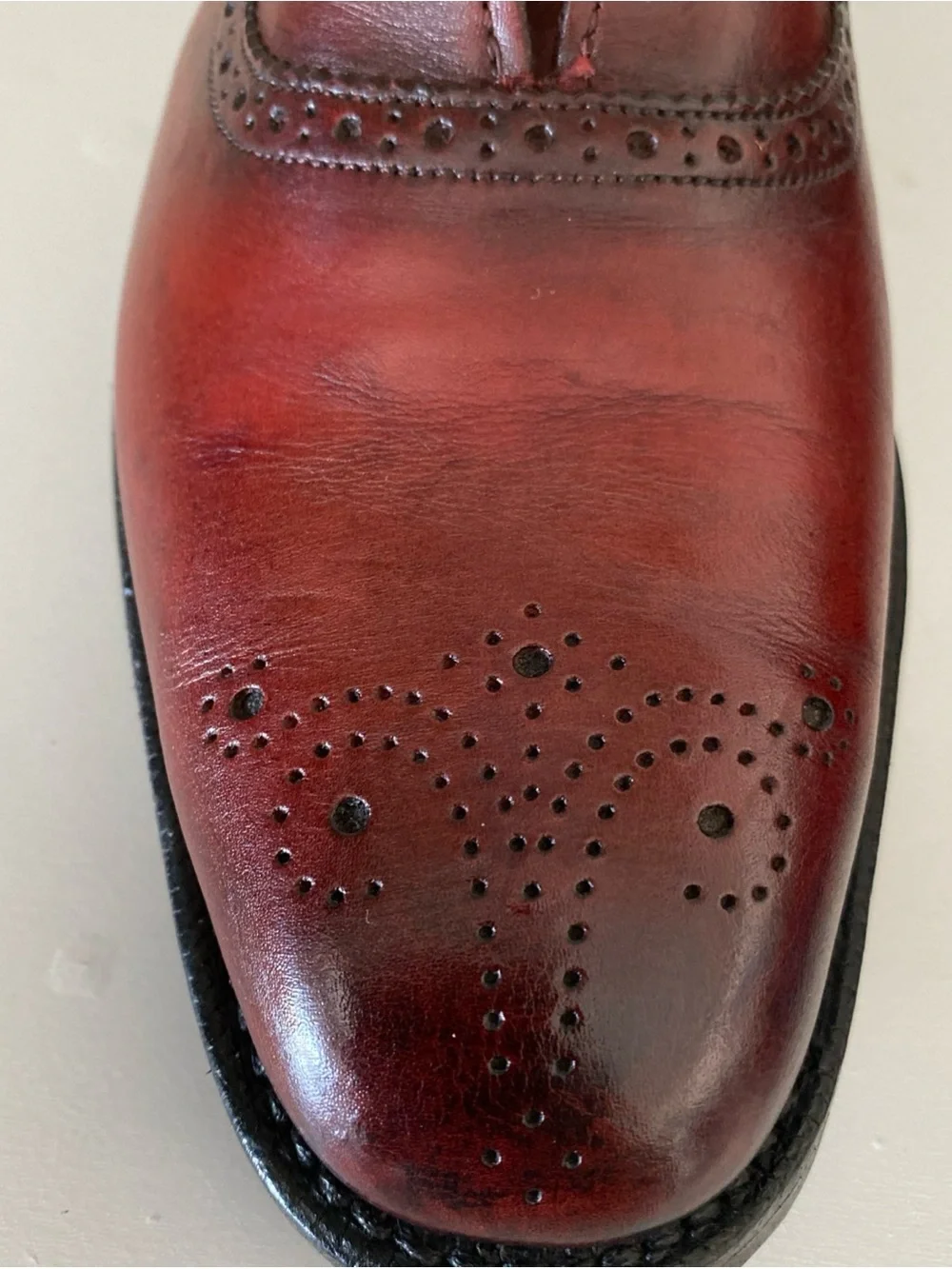 Allen Edmonds polished burgundy